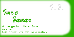 imre hamar business card